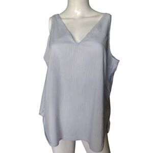 Old Navy Blouse Women Large Blue‎ Sleeveless Tank Top Relaxed Vacation Summer